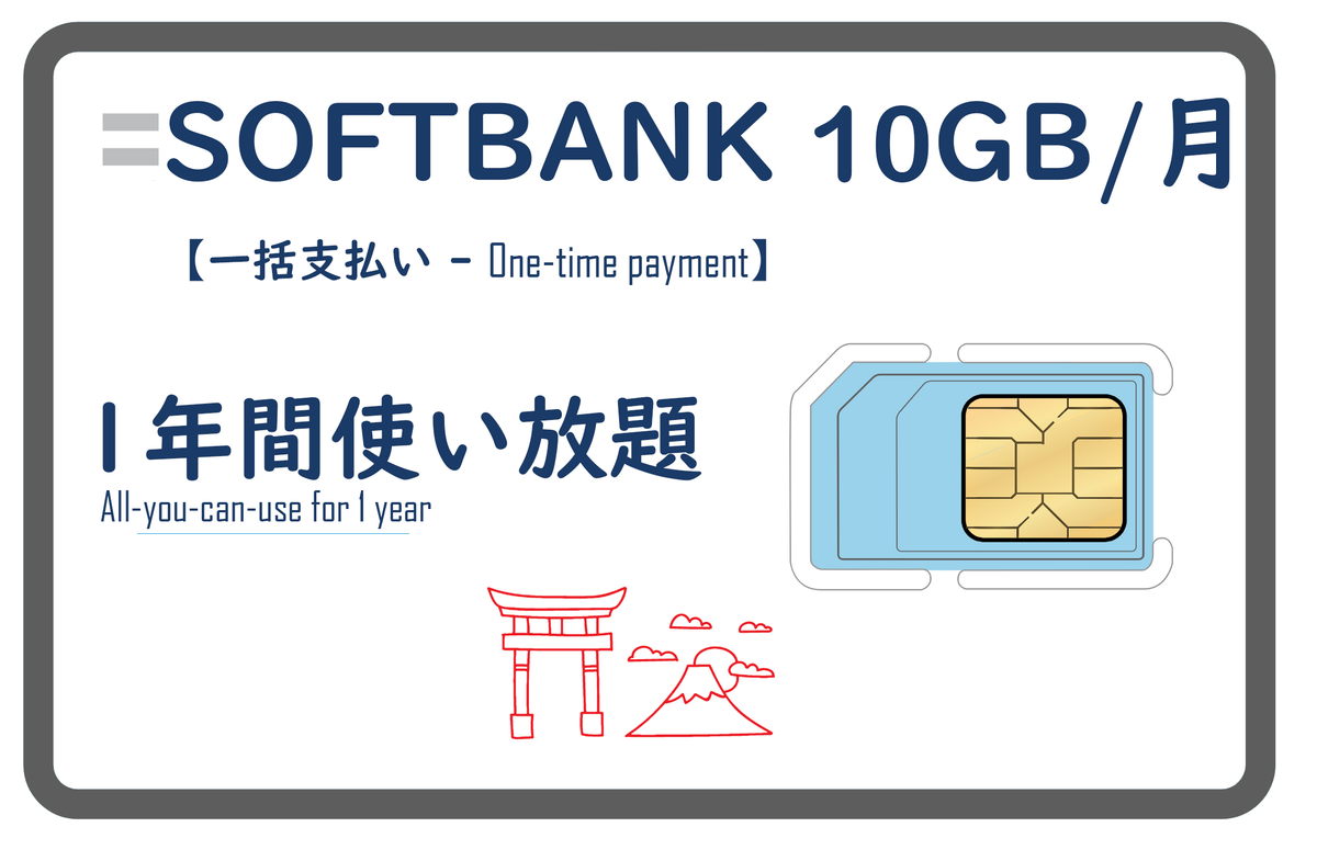 SOFTBANK 10GB/M 12MONTH